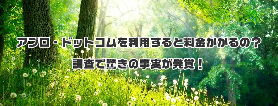 アプロ・ドットコムを利用すると料金かかるの?調査で驚きの事実が発覚!